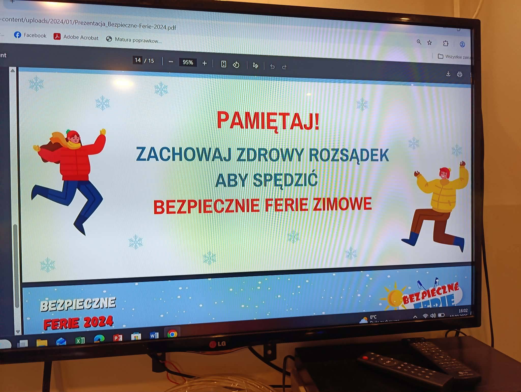 Bezpiecznie podczas ferii zimowych